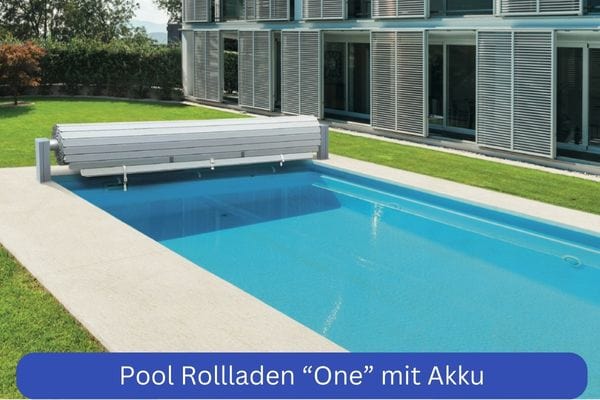 Akku Pool Rollladen "One Green", Oberflurrollladen von Wood