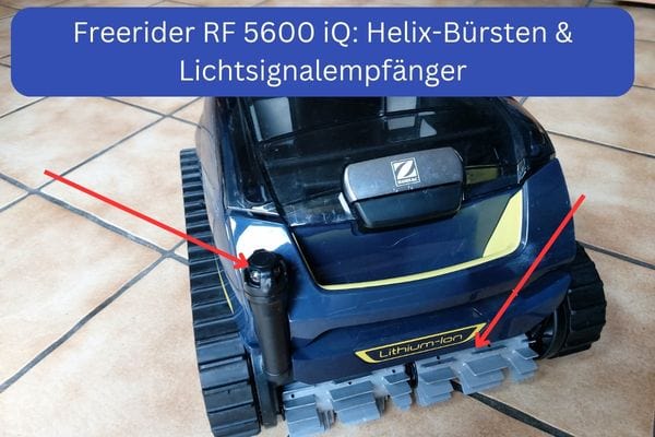 Zodiac Freerider RF 5600 iQ Akku Poolroboter Helix-Buersten und Lichtsignalempfaenger